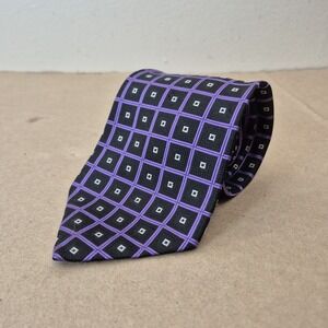 Polo Ralph‎ Lauren 100% Silk Neck Tie Geometric Hand Made in USA